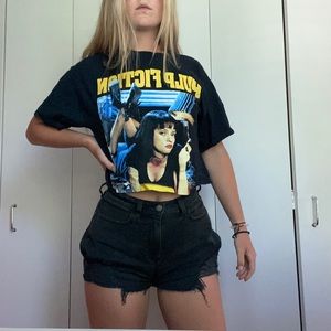 Cropped Pulp Fiction shirt